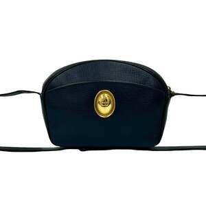 CHRISTIAN DIOR Blue Leather Pochette Shoulder Bag